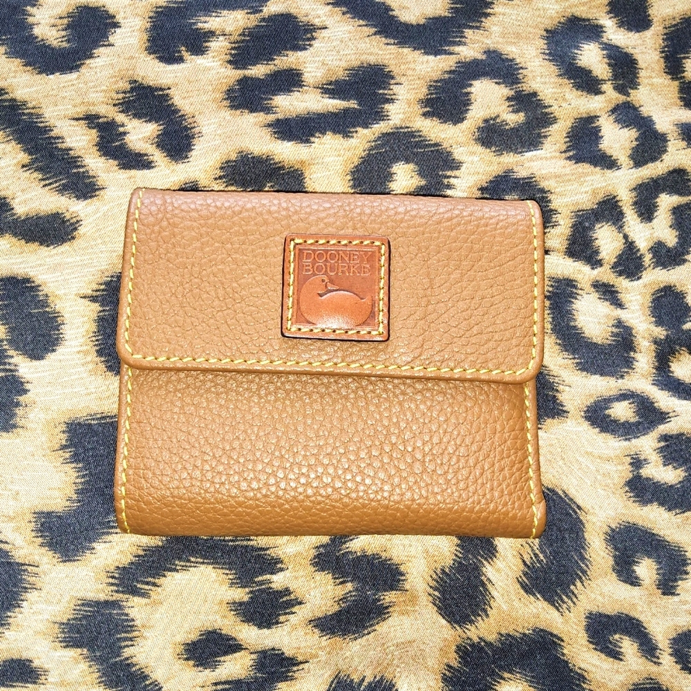 Dooney & Bourke Pebble Leather Wallet- Caramel Color